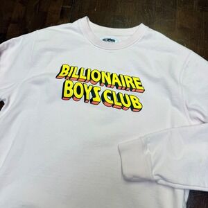 Billionaire Boys Club Sweatshirt Mens XL Pink Graphic Logo Crewneck Pullover